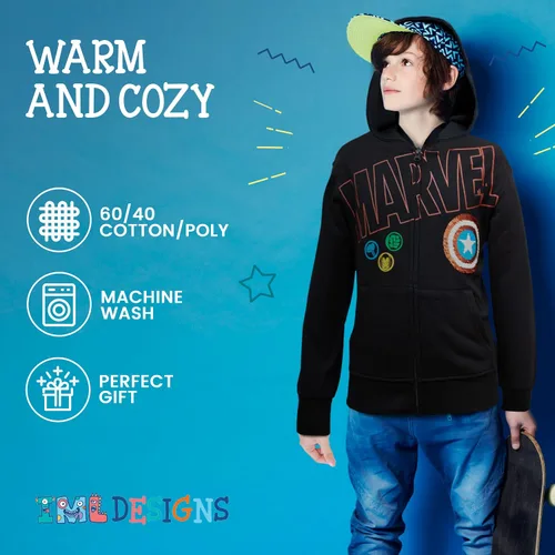 Miniatura 5 de Marvel Superheroes - Sudadera con capucha para niños, disfraz de Spider-Man y Vengadores, para cosplay, para niños