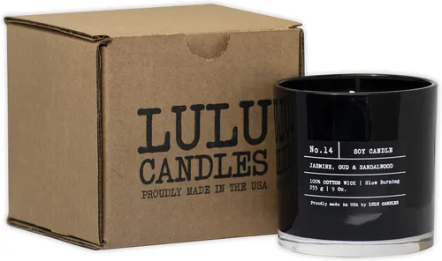Miniatura 6 de Lulu Candles After Dark - Vela perfumada en tarro de soja de lujo de teca y caoba, vertida a mano en los Estados Unidos, Velas altamente perfumadas