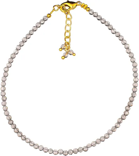 Miniatura 34 de TGH Pulsera de cuentas naturales con piedras preciosas microfacetadas, joyería para ella, cristales curativos energéticos de piedra natal, cadena