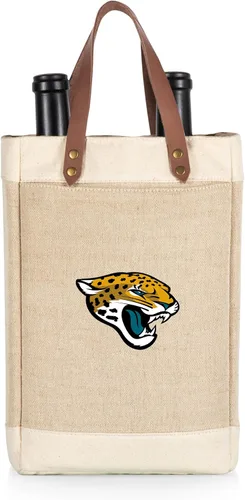 Miniatura 19 de PICNIC TIME NFL Pinot - Jute 2 Bottle Insulated Wine Bag - Wine Tote Bag - Wine Gift Bag, (Beige)