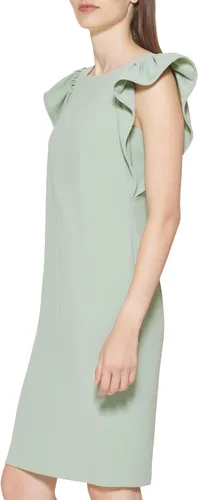 Miniatura 3 de Calvin Klein Vestido tubo hasta la rodilla con mangas aleteadas para mujer