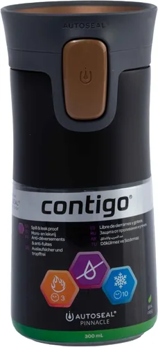 Miniatura 3 de Contigo Pinnacle Autoseal - Taza de viaje térmica de acero inoxidable, termo al vacío, vaso a prueba de fugas, taza de café con tapa fácil