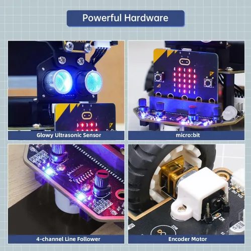 Miniatura 3 de Nexbit Microbit V2 Kit de robot inteligente programación STEM Science Robot educativo con cámara de visión AI para principiantes robóticos