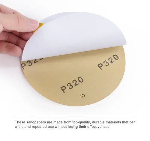 Miniatura 3 de S SATC Gold PSA - Paquete de 50 discos de lija de grano 800, papel de lija autoadhesivo para alisado y acabado profesional de 6 pulgadas