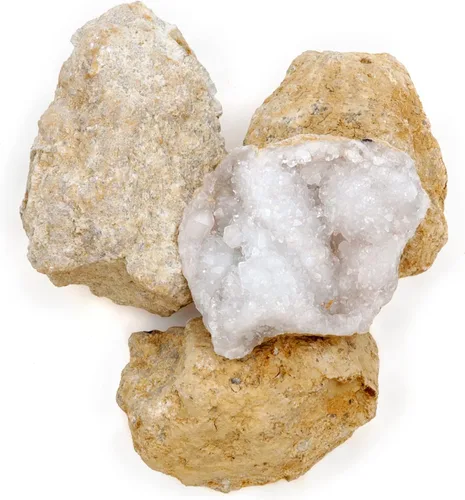 Miniatura 6 de DANCING BEAR 25 Rompe tus propias geodas, (Mediana 1-1.5") 90% hueca, ¡Abre y descubre asombrosos cristales sorpresa dentro! Información educativa e