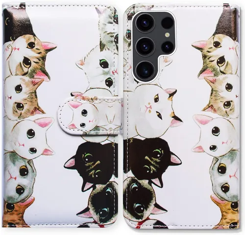 Miniatura 29 de Bcov Funda para Galaxy S23 Ultra, funda de piel con tapa para Samsung Galaxy S23 Ultra con ranura para tarjeta y soporte para Samsung Galaxy S23
