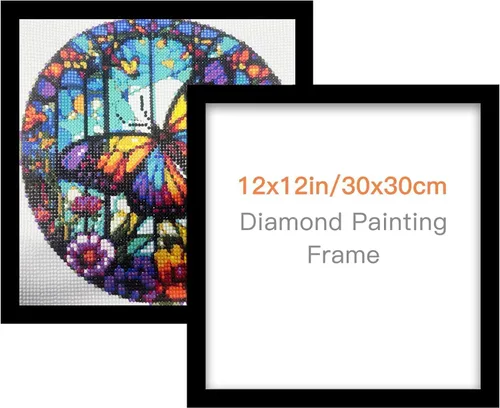 Miniatura 8 de RYMILIE Kits de Pintura de Diamantes para Adultos - Flores de Mariposa Kits de Arte de Diamantes 5D DIY Taladro Completo Pinturas de Puntos