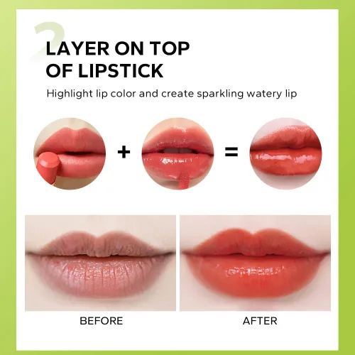 Miniatura 4 de Aceite de labios hidratante, hidratante para el cuidado de los labios, brillo labial brillante vegano para labios secos (101, tamaño estándar)