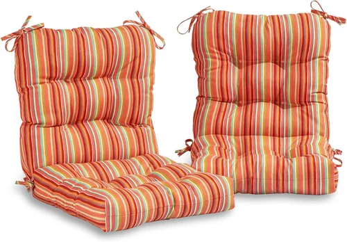Miniatura 17 de South Pine Porch Juego de 2 cojines para asiento y respaldo para exteriores, color gris a rayas, 2 unidades Canopy Stripe Gris