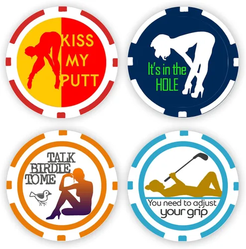 Miniatura 2 de DA VINCI Colección de fichas de póquer con marcador de pelotas de golf, fichas de 0.41 oz