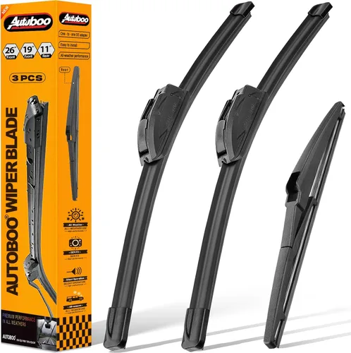 Miniatura 36 de AUTOBOO Limpiaparabrisas de 26 + 18 pulgadas con limpiaparabrisas trasero de 14 pulgadas de repuesto para Jeep Cherokee 2022 2021 2020 2019 2018