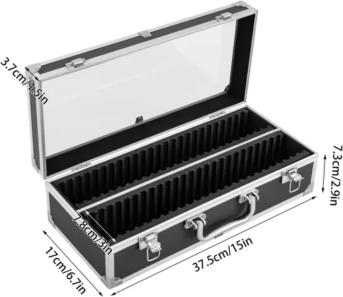 Miniatura 2 de Caja de almacenamiento de monedas para 50 soportes de monedas de losa, soportes de losa de monedas, estuche de almacenamiento de monedas, caja