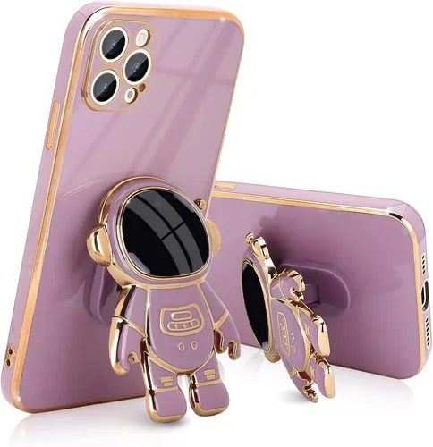 Miniatura 15 de Pepmune Funda compatible con iPhone 12 Bonita Diseño de Soporte de Astronauta en 3D Protección de Cámara A Prueba de Golpes Cubierta Trasera Suave
