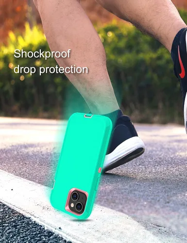 Miniatura 8 de MXX Funda para iPhone 13, con protector de pantalla de vidrio templado, protector de lente de cámara de 3 capas de alta resistencia, a prueba