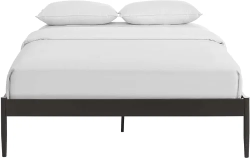 Miniatura 6 de Modway Elsie - Base de cama de metal con soporte de tablillas, tamaño King, color marrón