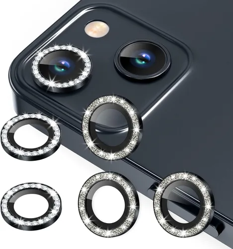 Miniatura 68 de AGVEE Paquete de 6 protectores de lente de cámara para iPhone 14 Pro de 6.1 pulgadas/14 Pro Max de 6.7 pulgadas, con diamantes brillantes y anillo