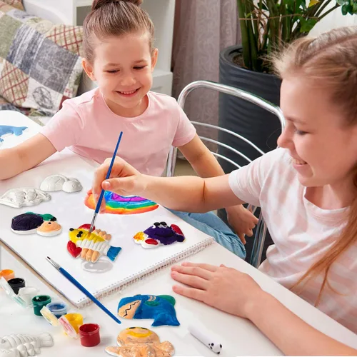 Miniatura 5 de KODATEK 80 piezas de artes y manualidades para niños de 4 a 8 años, kit de pintura para niños, kit de actividades de manualidades de Pascua