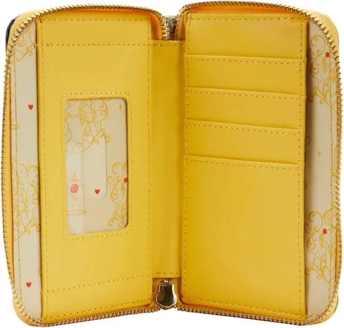 Miniatura 3 de Loungefly Billetera con cremallera de Belle Princess Scenes de la Bella y la Bestia, Multi, Cartera con cremallera
