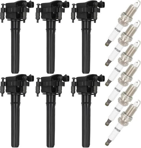 Miniatura 19 de OCPTY Paquetes de bobinas y bujías para UF504, GN10352 compatibles con 2011-2020 para Chrysler para 300 5.7L/V8, 2009-2010 para Dodge para Ram 1500
