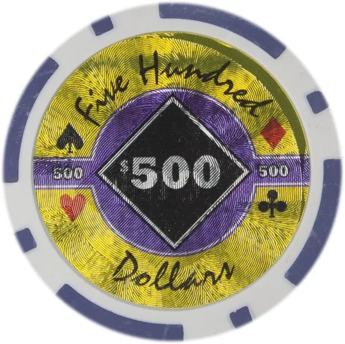 Miniatura 6 de Brybelly Black Diamond Poker Chip - Compuesto de arcilla pesada de 0.49 oz, paquete de 50 ($0.50 naranja)