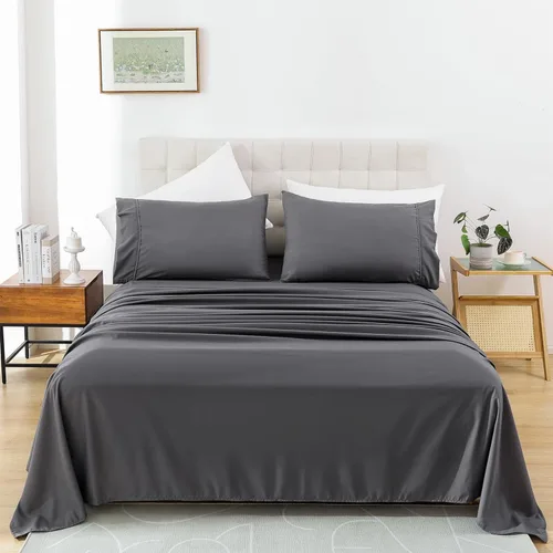 Miniatura 11 de Whitney Home Textile - Juego de sábanas tamaño King, sábanas de microfibra suaves de hotel tamaño King, bolsillo extra profundo, juegos de sábanas