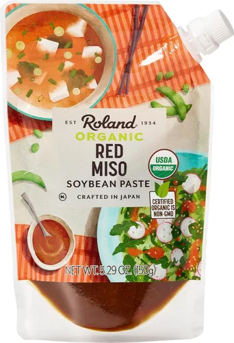 Roland Foods Pasta de miso rojo orgánico, alimento importado especializado, bolsa de 5.29 onzas, paquete de 1