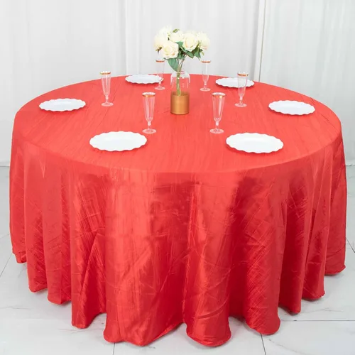 Miniatura 19 de Tableclothsfactory Mantel rectangular de tafetán arrugado de acordeón azul polvoriento, de 60 x 102 pulgadas, perfecto para ceremonias de boda