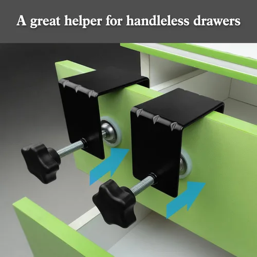 Miniatura 7 de Paquete de 2 abrazaderas de instalación de cajones grandes, plantilla de hardware de gabinete de 0.118 pulgadas de grosor, guía de agujeros