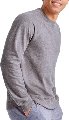 Miniatura 4 de Hanes Originals Sudadera de rizo francés para hombre, Sudadera de mezcla tricolor con cuello redondo para hombre