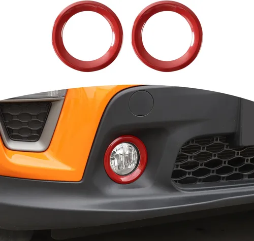 Miniatura 8 de RT-TCZ Para Renegade Luz antiniebla Delantera Cubierta Trim Anillo para Jeep Renegade 2019 up Fibra de Carbono Accesorios Exterior 2 unids