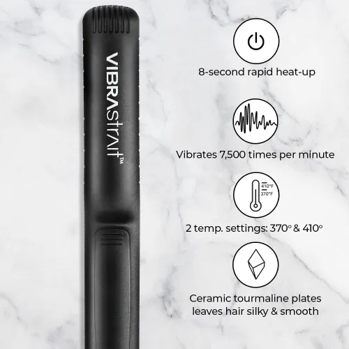 Miniatura 2 de Essential - Plancha plana de cerámica vibrante, 1 pulgada, alisador de pelo de cerámica rápido y sin encrespamiento, deslizamiento fácil y suave