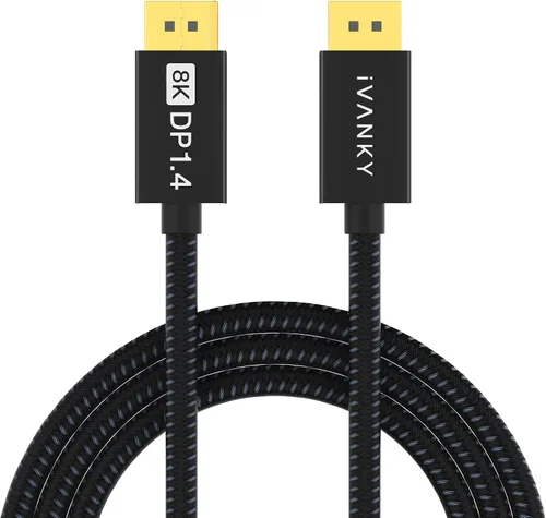 Miniatura 19 de IVANKY Cable DisplayPort 8K 1.4, cable DP certificado VESA de 6.6 pies (8K @60Hz, 4K @240Hz, 2K @240Hz) HBR3 compatible con 32.4 Gbps, HDR, HDCP