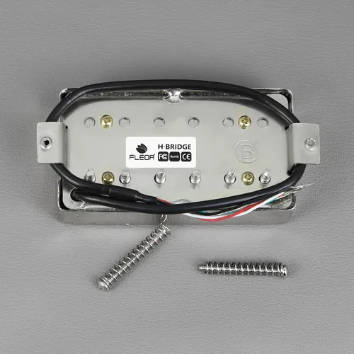 Miniatura 5 de FLEOR Alnico - Pastilla Humbucker para guitarra de 5 cables, 4 cables, 14-15 K, ajuste cromado, pieza de guitarra LP Pastilla de puente cromado