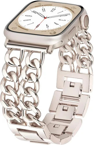 Miniatura 15 de Correas de metal para reloj para mujeres compatibles con Apple Watch para mujeres y hombres de 40 mm, 38 mm, 41 mm, 42 mm, 44 mm, 45 mm, 46 mm