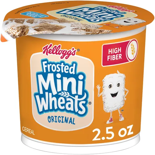 Miniatura 10 de Kellogg's Frosted Mini-Wheats - Cereal para desayuno frío, cereales de fibra, aperitivos para niños, miel dorada (10 cajas)