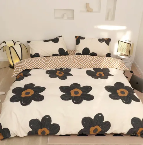 Miniatura 32 de KAREVER Juego de edredón azul y blanco a cuadros, juego de ropa de cama para niñas, juego de edredón a cuadros azul y blanco, manta para niños