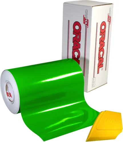 Miniatura 13 de Calcomanías de vinilo brillante Oracal 651 de 12 pulgadas x 5 pies con base de disolvente de color a elegir Amarillo dorado