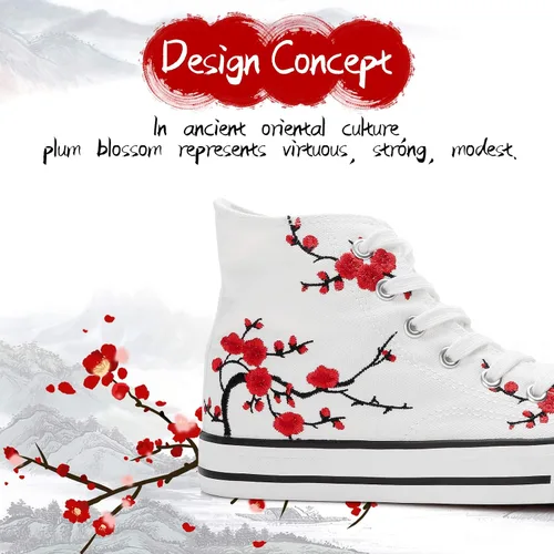 Miniatura 3 de kufeiti - Tenis de lona de alta calidad para mujer, zapatos de lona con cordones, color blanco y negro, casuales, para caminar