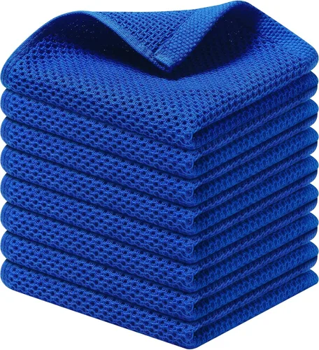 Miniatura 156 de Kitinjoy - Paños de cocina de 100 % algodón, tela de tejido gofrado, paño de limpieza ultrasuave, absorbente y de secado rápido. Gris Oscuro
