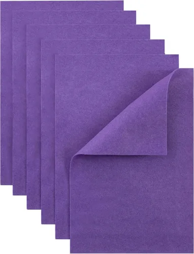 Miniatura 13 de Hojas de fieltro blanco HaoFeiJH - 6 piezas de cuadrados de fieltro suave (8x12 A4), 1.5mm de espesor, ideal para costura, retazos, decoración