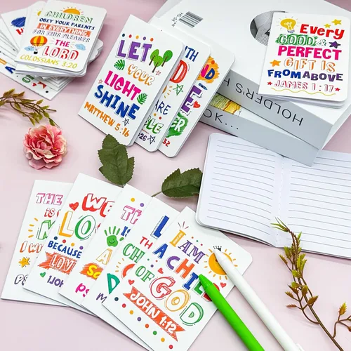Miniatura 5 de 24 blocs de notas con versículos de la Biblia, mini cuadernos religiosos de bolsillo, motivacionales, cristianos, pequeños blocs de notas
