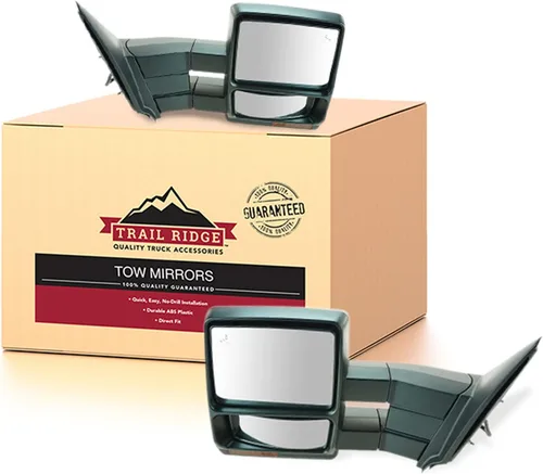 Miniatura 73 de Trail Ridge Juego de espejos de remolque de 2 piezas para el lado del conductor y del pasajero compatible con Ford F-150 FO1320479 FO1321479