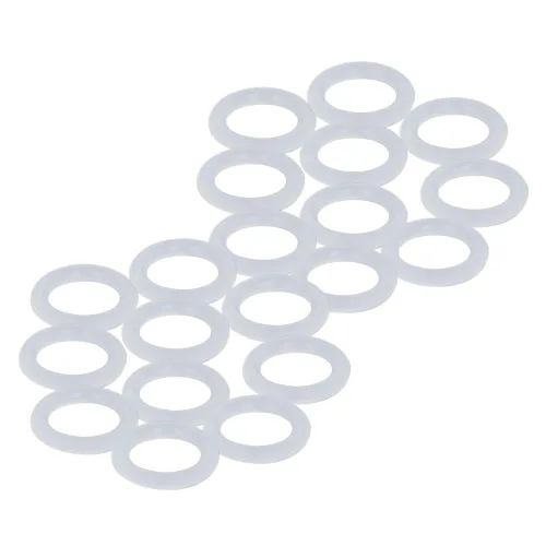 Miniatura 6 de Othmro 30 anillos de sellado de silicona planos blancos, 0.276x0.433x0.079 in (IDxODxTHK) junta tórica redonda para grifo, ducha, arandelas
