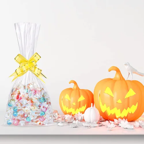 Miniatura 5 de Awpeye 100 bolsas transparentes de celofán para celofán, buenas para pasteles, panadería, galletas, dulces, postres, palomitas de maíz, postre