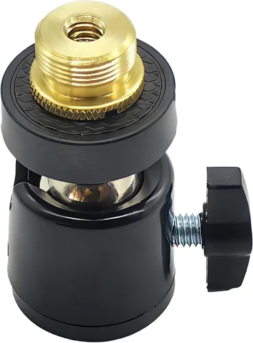 Miniatura 6 de Abrazadera de cangrejo articulada de 1/4 pulgadas con cabeza de bola a rosca de 5/8 pulgadas - Soporte ajustable para micrófonos, para Insta360 X5