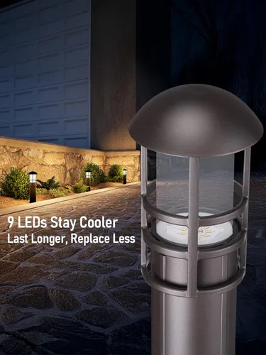 Miniatura 3 de LEONLITE Luces de camino de paisaje de bajo voltaje, 3 W, iluminación de paisaje de 12-24 V, luces LED de camino de bolardo con cable CRI90+, Blanco