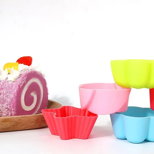 Miniatura 3 de 36 PCS Moldes para Hornear en Forma de Flor de Silicona Grado Alimenticio Antiadherente Mini Bandejas para Cupcakes, Pudines, Chocolates