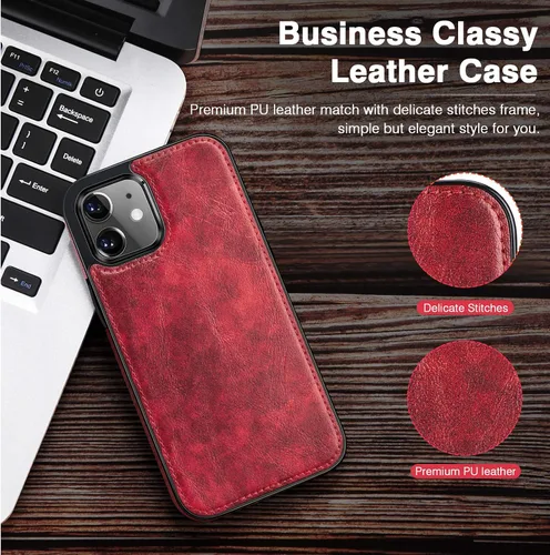 Miniatura 3 de LOHASIC Funda para iPhone 12 Pro, para iPhone 12, funda de cuero elegante, delgada y de lujo, resistente agarre antideslizante, a prueba de golpes