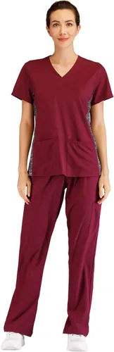 Miniatura 3 de Minty Mint - Conjunto de ropa médica para mujer, cuello en V, con paneles de ventilación, XS