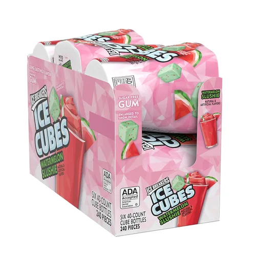 Miniatura 10 de ICE BREAKERS Ice Cubes - Botella de goma de mascar sin azúcar, 3.24 oz (40 piezas)